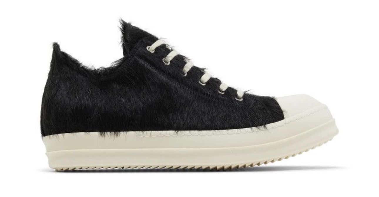 Rick Owens Strobe Low Black Cow Fur