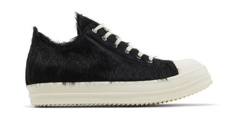 Rick Owens Strobe Low Black Cow Fur
