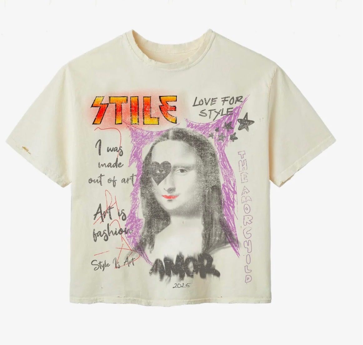 Stile De Amor Galleria  Cream  Mona Lisa Tee