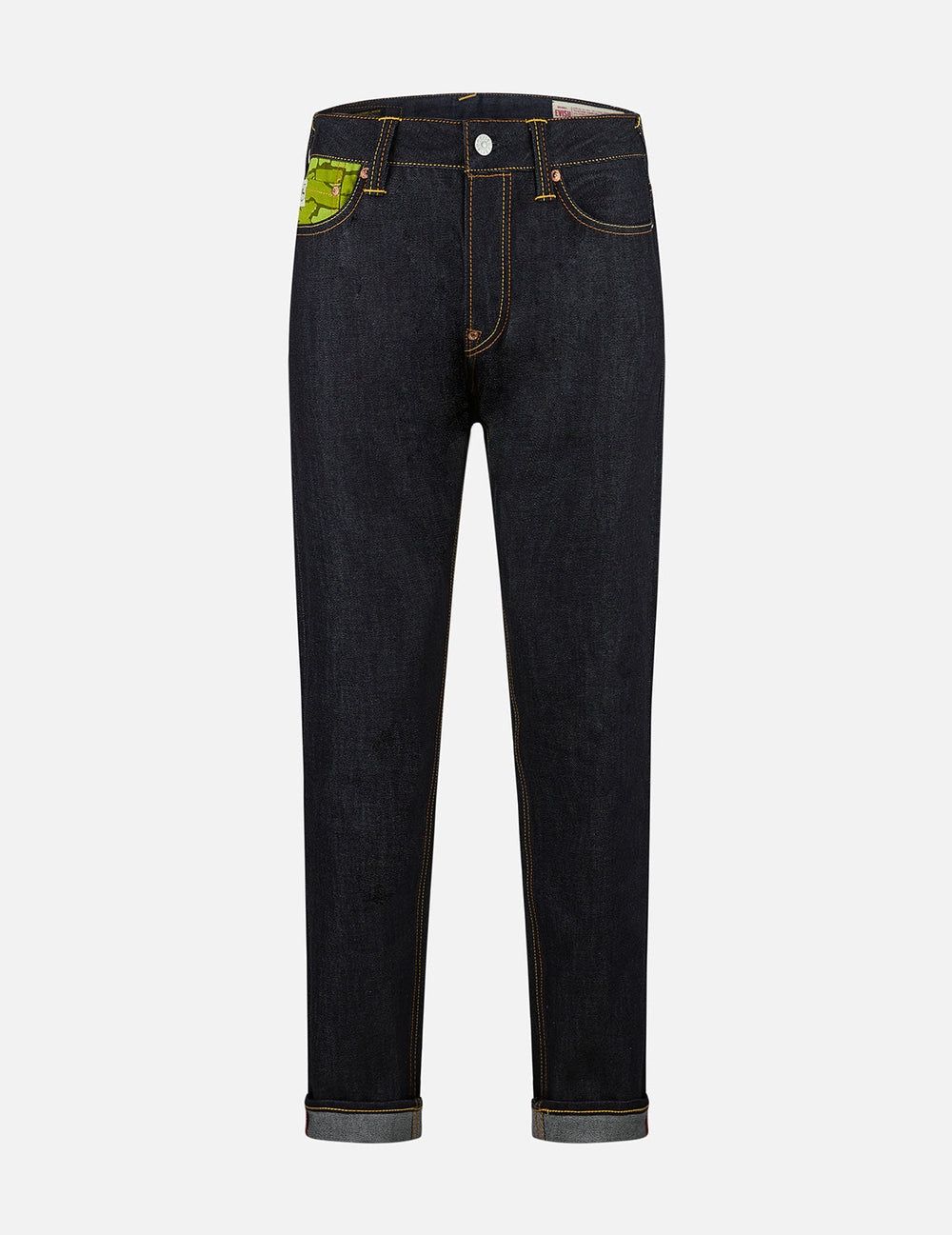 EVISU Ishigaki Camo Inserted Daicock Slim Fit Jean
