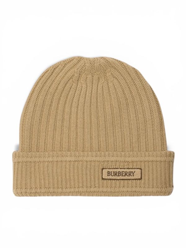 Burberry Rib-Knit Wool Beanie
