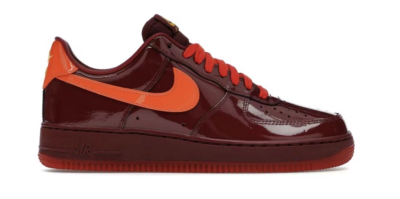 Air Force 1 Low Patent Leather Dark Red