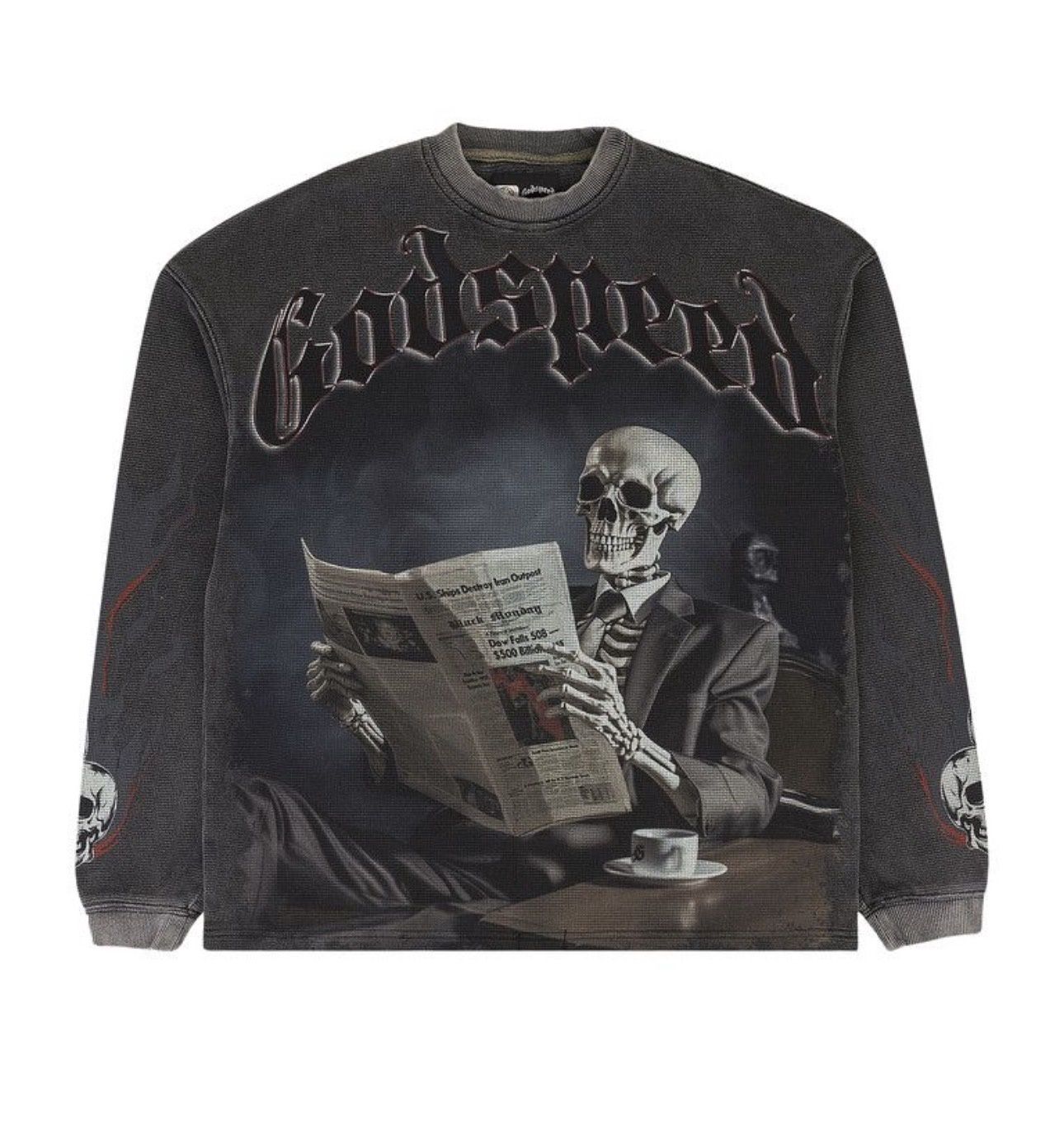 Godspeed Black Monday Thermal L/S Tee Grey Wash