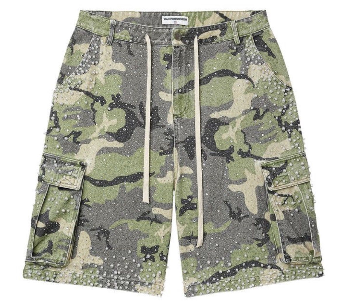 Vale Forever Camo Soulja Rhinestone Shorts
