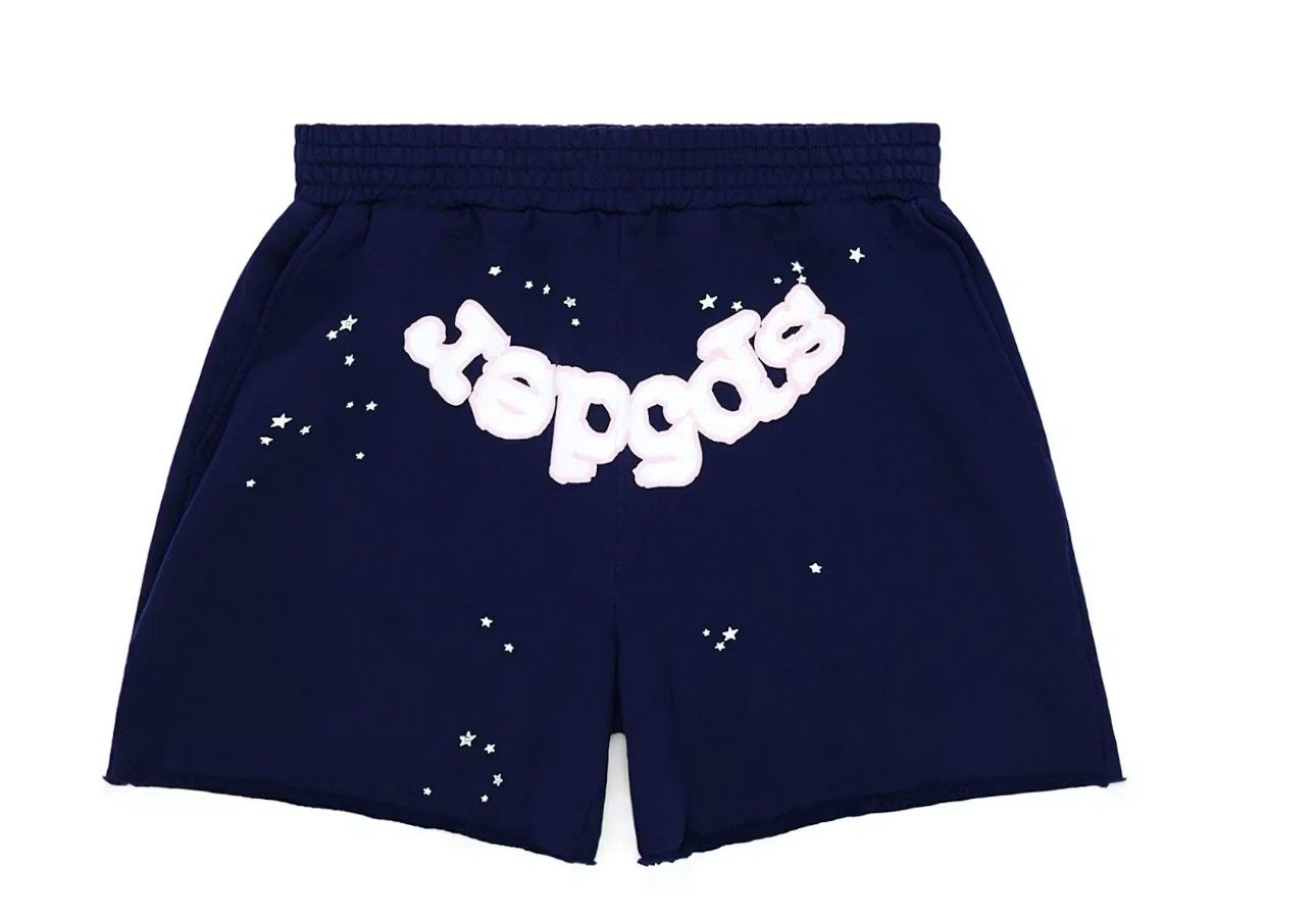Sp5der OG Web Logo Navy Sweat Short