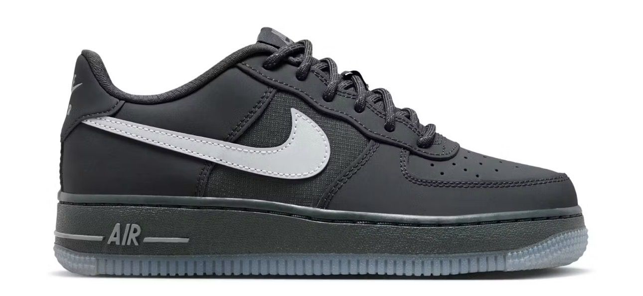 Nike Air Force 1 Low Anthracite Reflective Silver (GS)