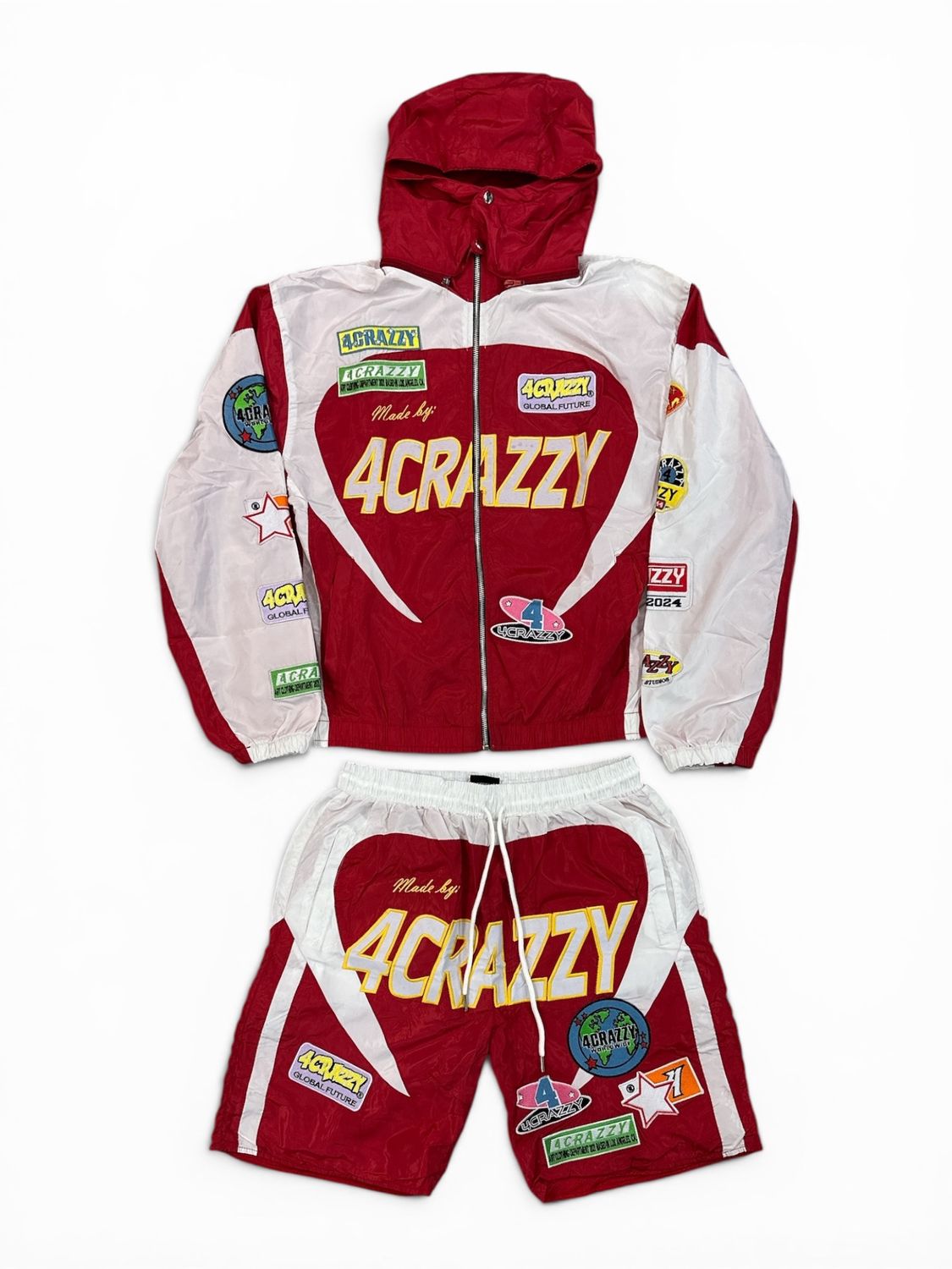 4QC Windbreaker Set Red