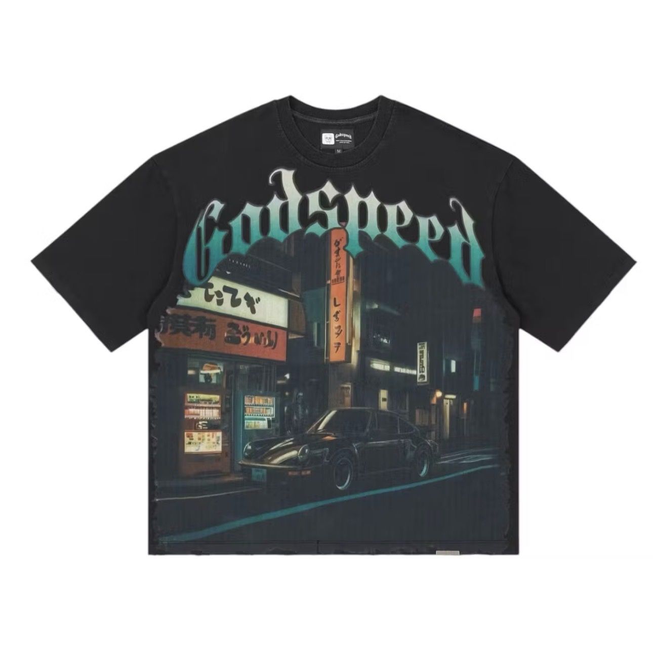Godspeed Pit Stop Tokyo T-Shirt Black Wash