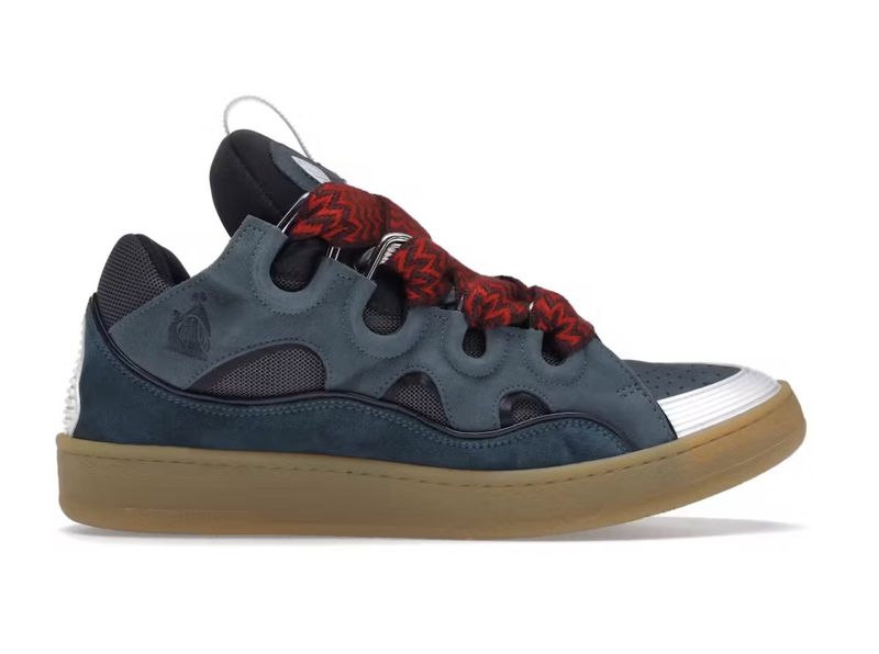 Lanvin Leather Curb Blue Grey