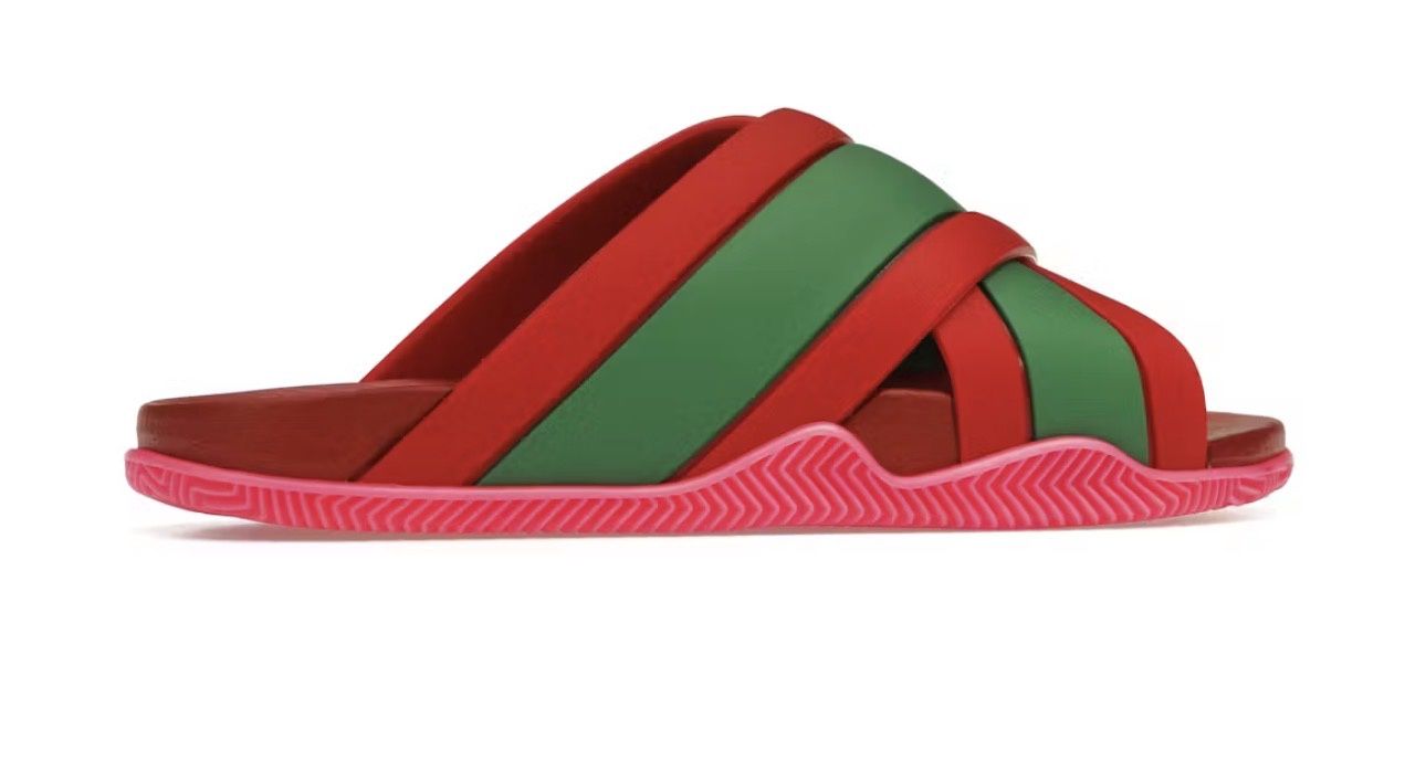 Gucci Web Slides Pink Rubber