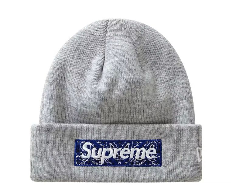 Supreme New Logo Era Heather Grey