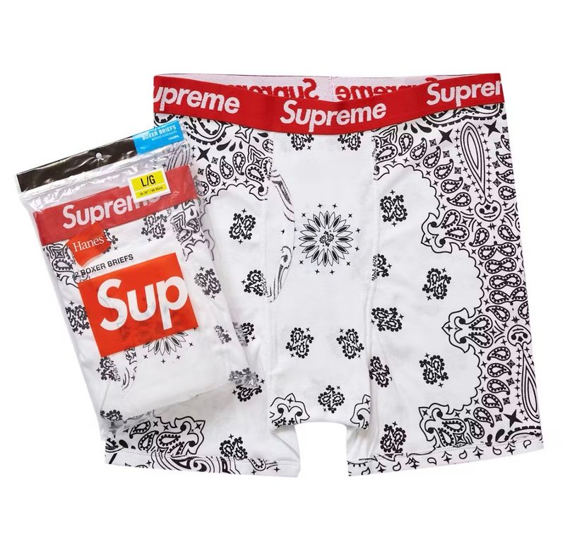 Supreme Boxers White Paisley
