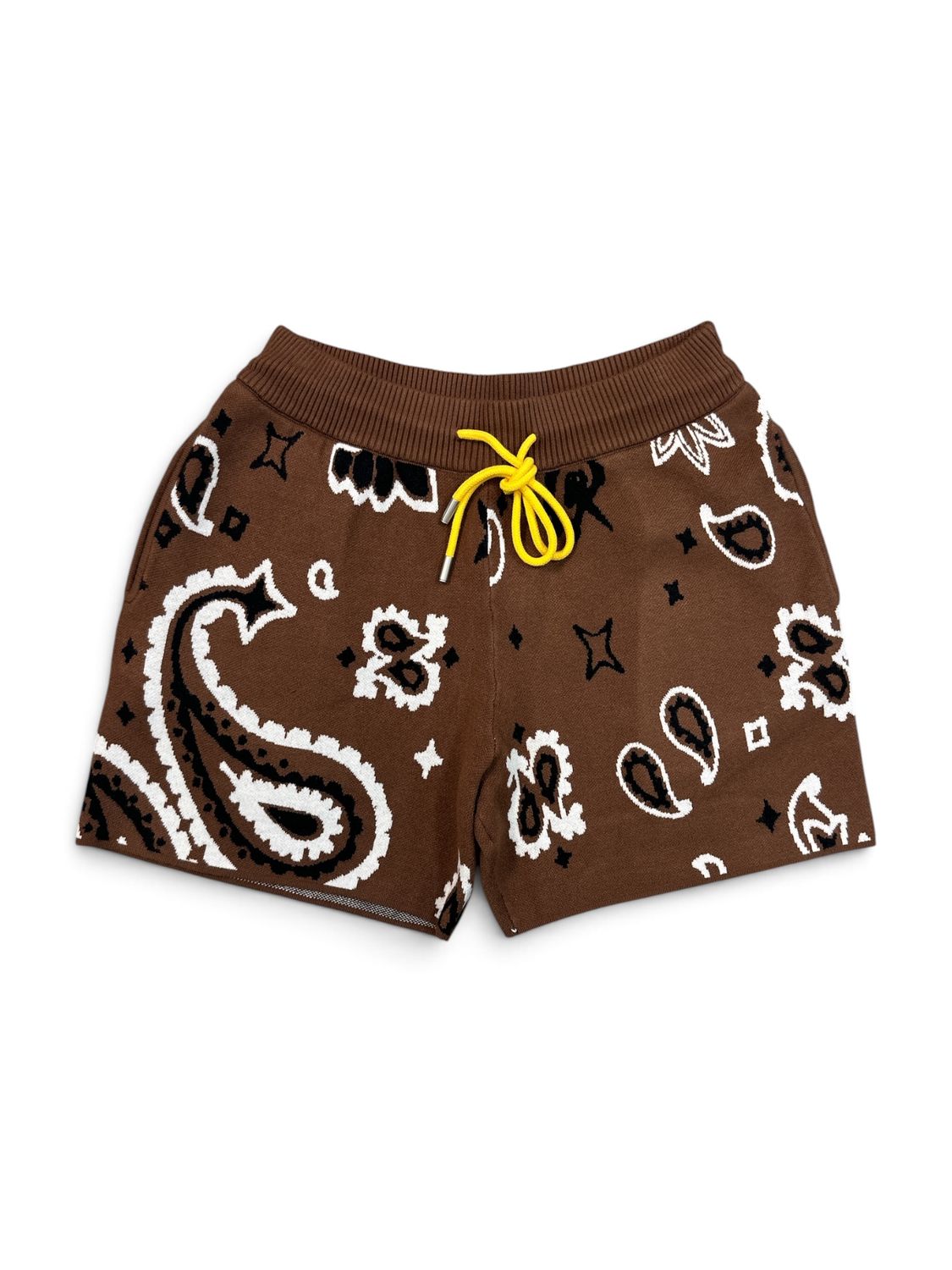 MNML Paisley Knit Shorts Brown
