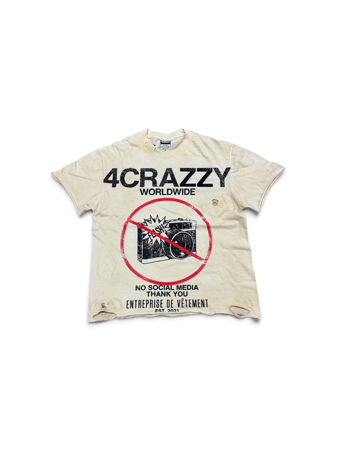 4Crazzy No Social Media Tee