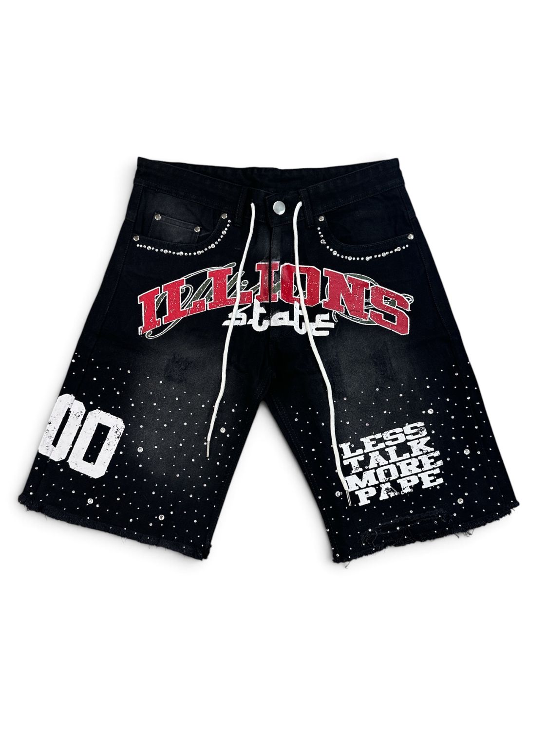 ?illions Less Talk More Pape Shorts Black
