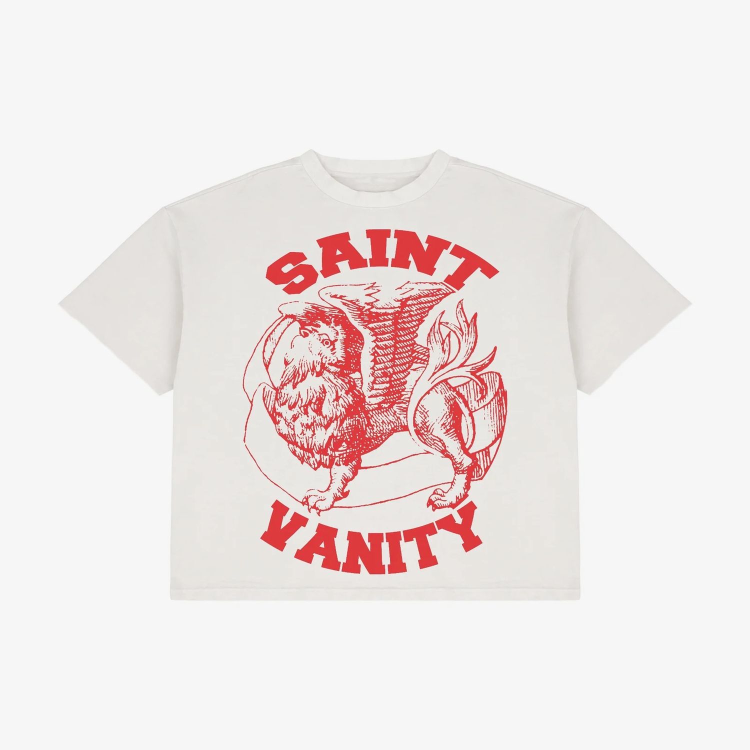Saint Vanity Griffin tee White Red