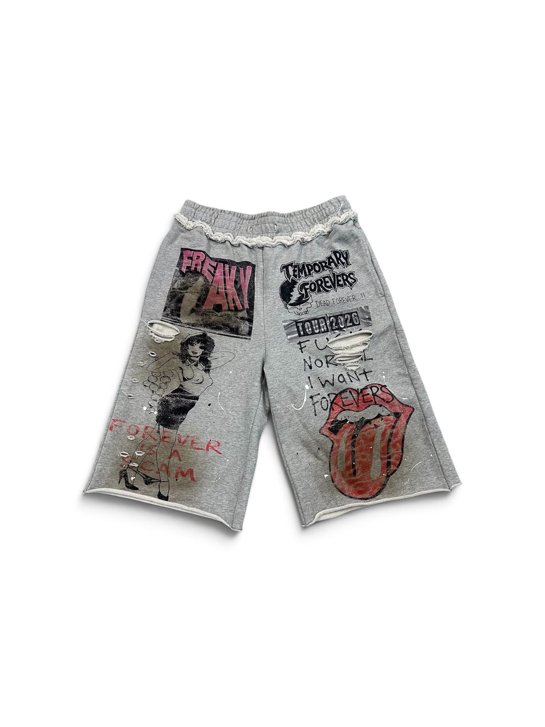 Temporary Forever  Tour Long Shorts Grey