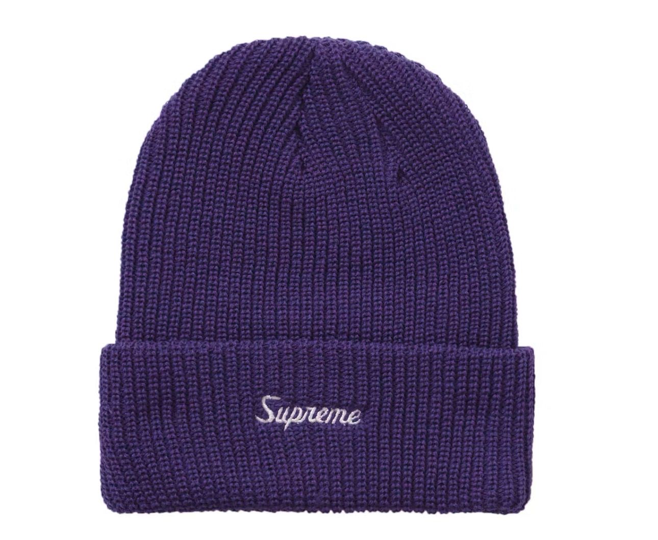 Supreme Loose Gauge Beanie Purple