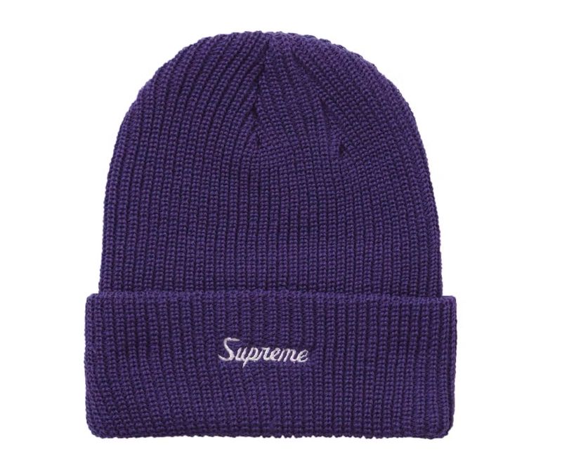 Supreme Loose Gauge Beanie Purple