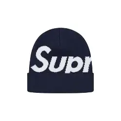 Supreme Big Logo Beanie (Navy Blue)