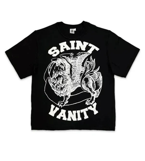Saint Vanity Griffin Tee Black White