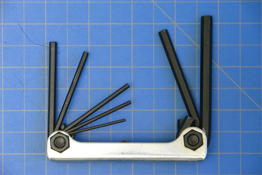 Folding Hex Key Set, 7 Pieces — Williams Industrial Tools (JHWMWS-47)