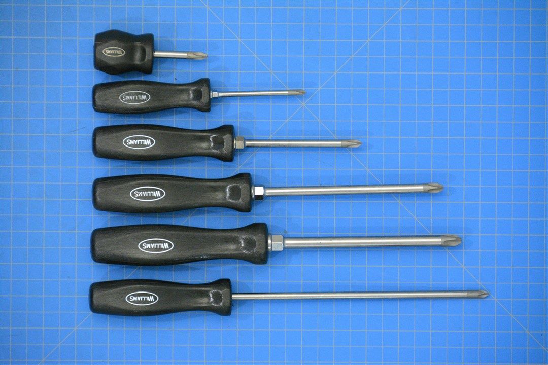 6-Piece ENDUROGRIP™ Phillips® Screwdriver Set — Williams Industrial Tools (JHW100P-6PD)