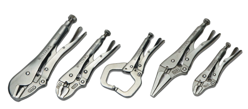 Combination Locking Pliers Set, 5 Pieces — Williams Industrial Tools (JHW23076)