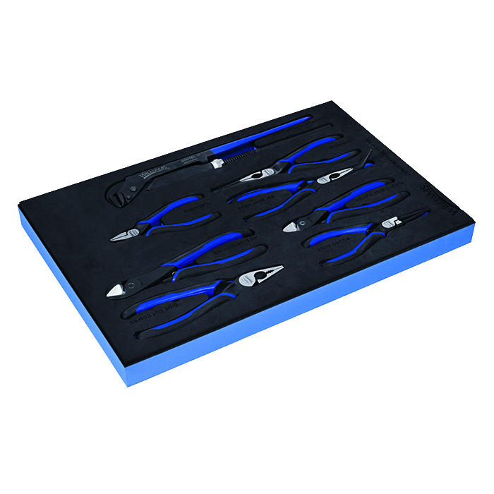 8-Piece Pliers Set in 1/3 Foam Drawer Insert — Williams Industrial Tools (JHWFPLS-8)