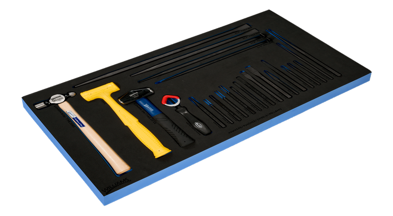 26-Piece Hammer, Chisel &amp; Punch Set in 3/3 Foam Drawer Insert — Williams Industrial Tools (JHWFHPCRS-26)