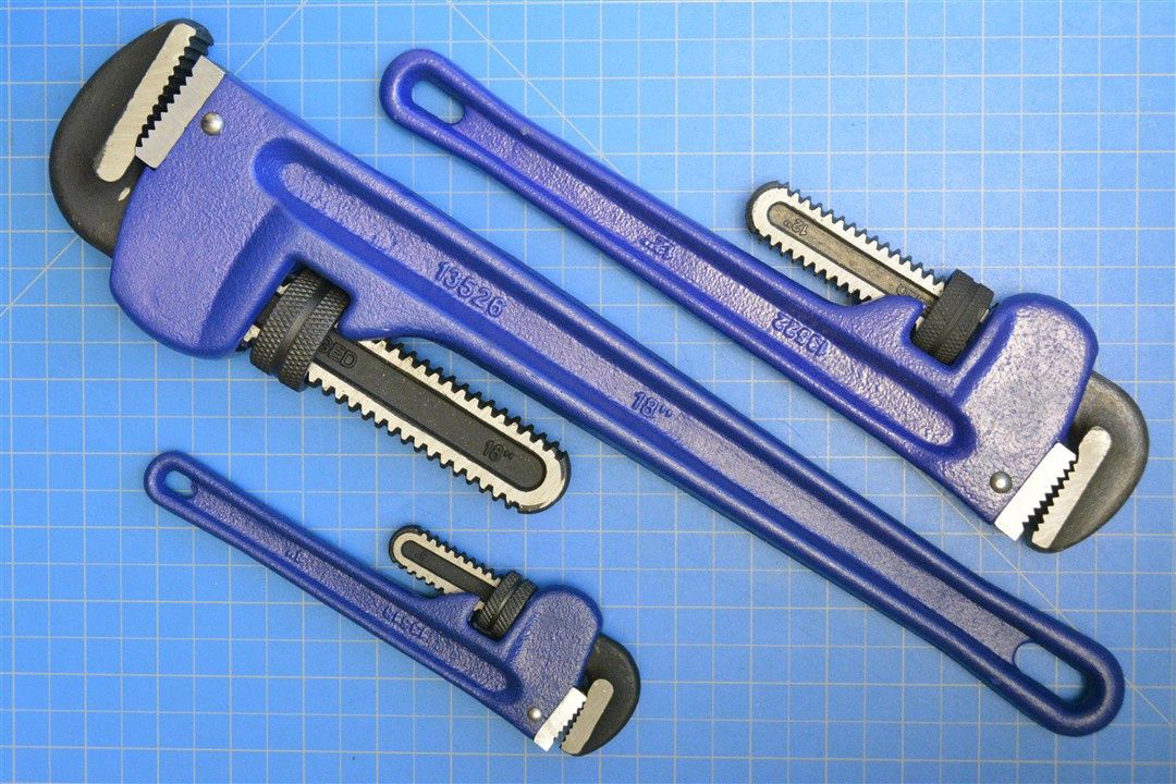 Cast Iron, Heavy Duty, 3-Piece Pipe Wrench Set - Williams Industrial tools (JHW13544)