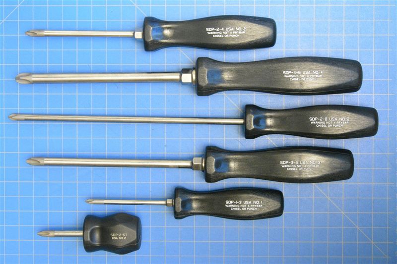 6-Piece ENDUROGRIP™ Phillips® Screwdriver Set — Williams Industrial Tools (JHW100P-6PD)