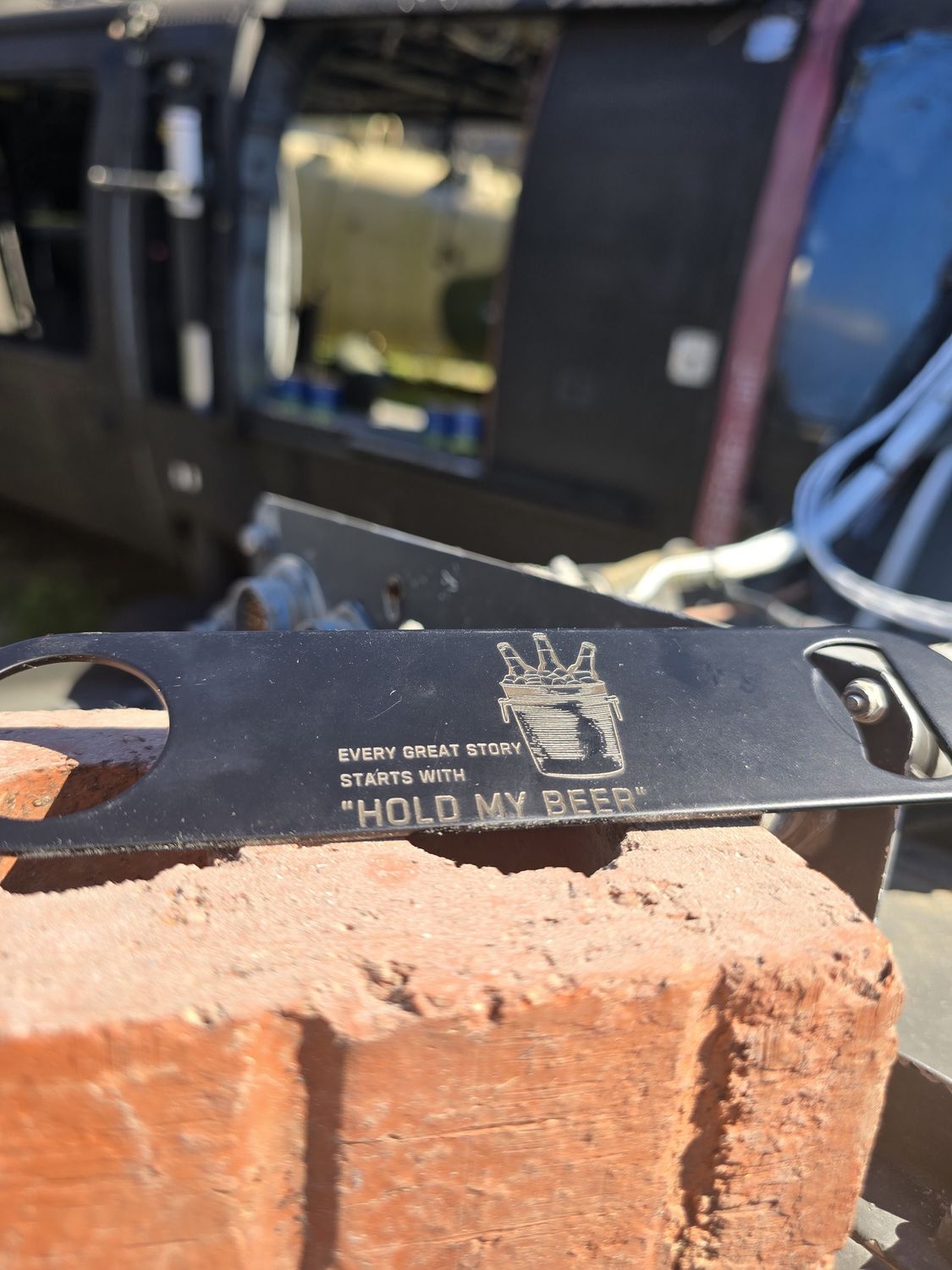 QTLCOHD 20 - FLAT METAL BLACK BOTTLE OPENER, NEW, SOLD PER EACH