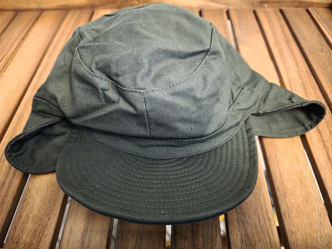 Swedish Military M59 Field Cap with Ear Flaps — Olive Green, Size: 52