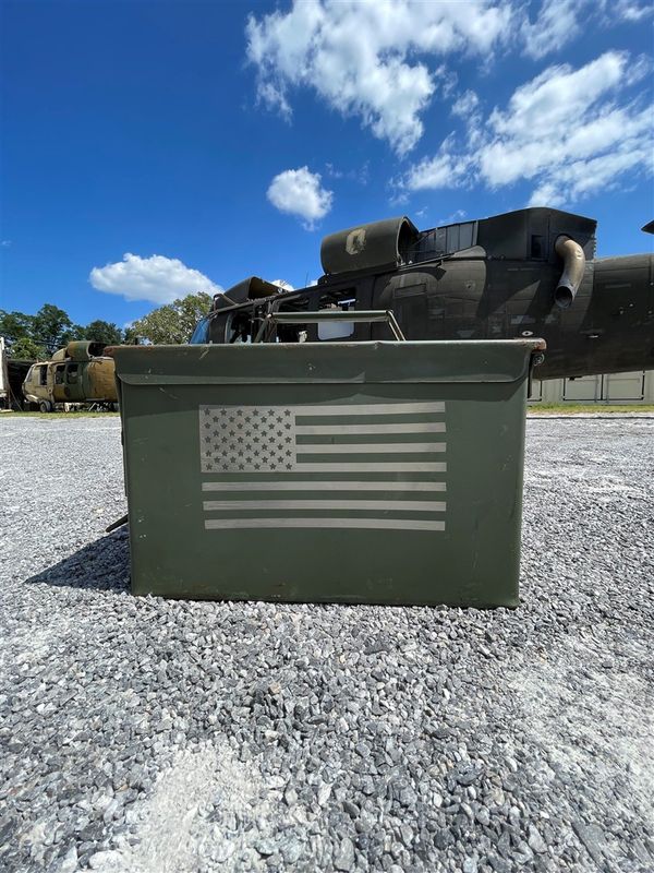 U.S. Military Ordnance Can – Steel Grenade Storage Carry Box with Handle