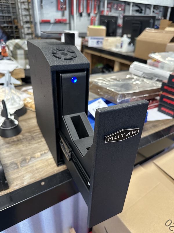 Vertical Slide-Out Gun Safe – Rapid-Access Pistol Vault with Keypad