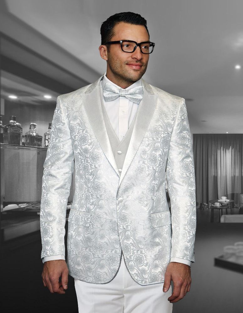 TUXEDO STATEMENT (BELLAGIO-4-WHITE), Color: WHITE, Size: 48R