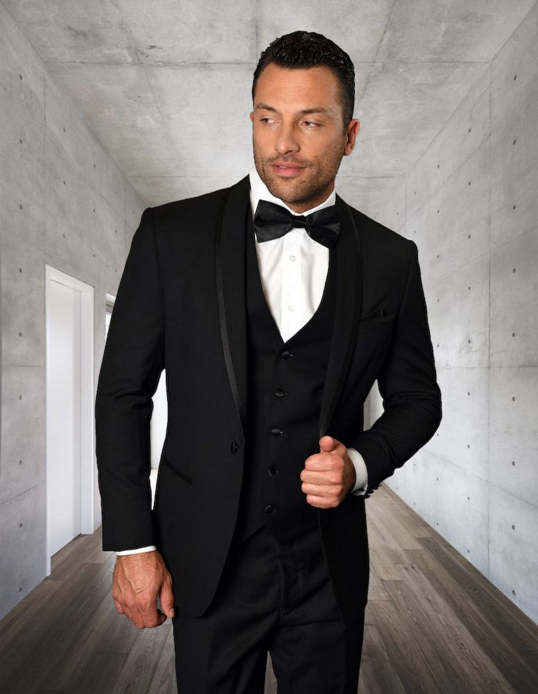 TUXEDO STATEMENT(CAESAR), Color: BLACK, Size: 34S