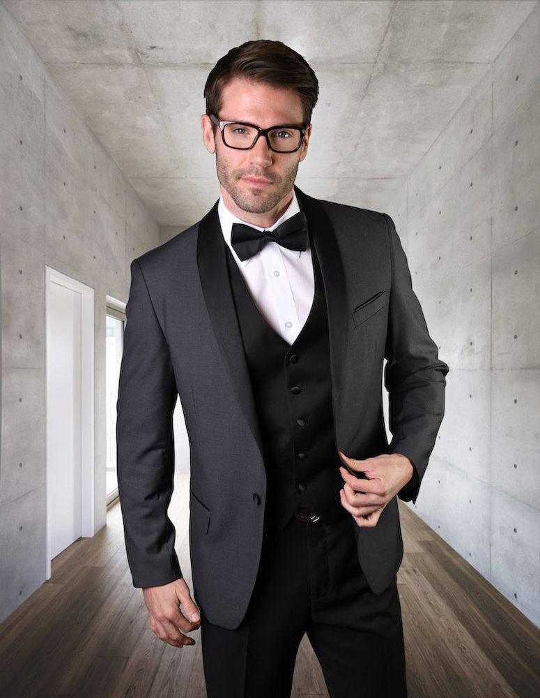 TUXEDO STATEMENT (ENCORE-CHARCOAL), Color: CHARCOAL, Size: 36S