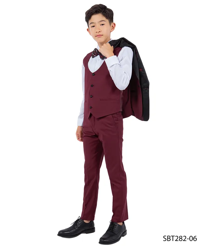 STACY ADAMS BOY (SBT282 BURGUNDY), Color: BURGUNDY, Size: 2
