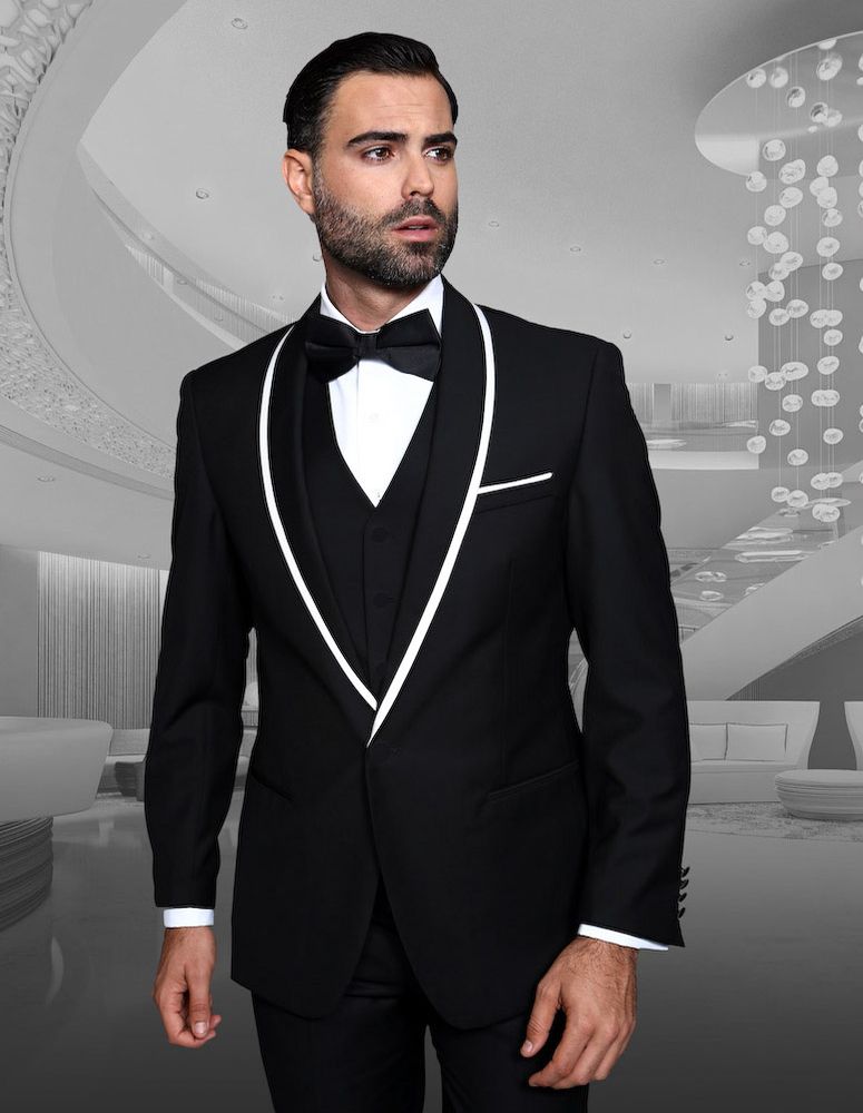 TUXEDO STATEMENT (GENOVA-BLACK), Color: BLACK, Size: 36S