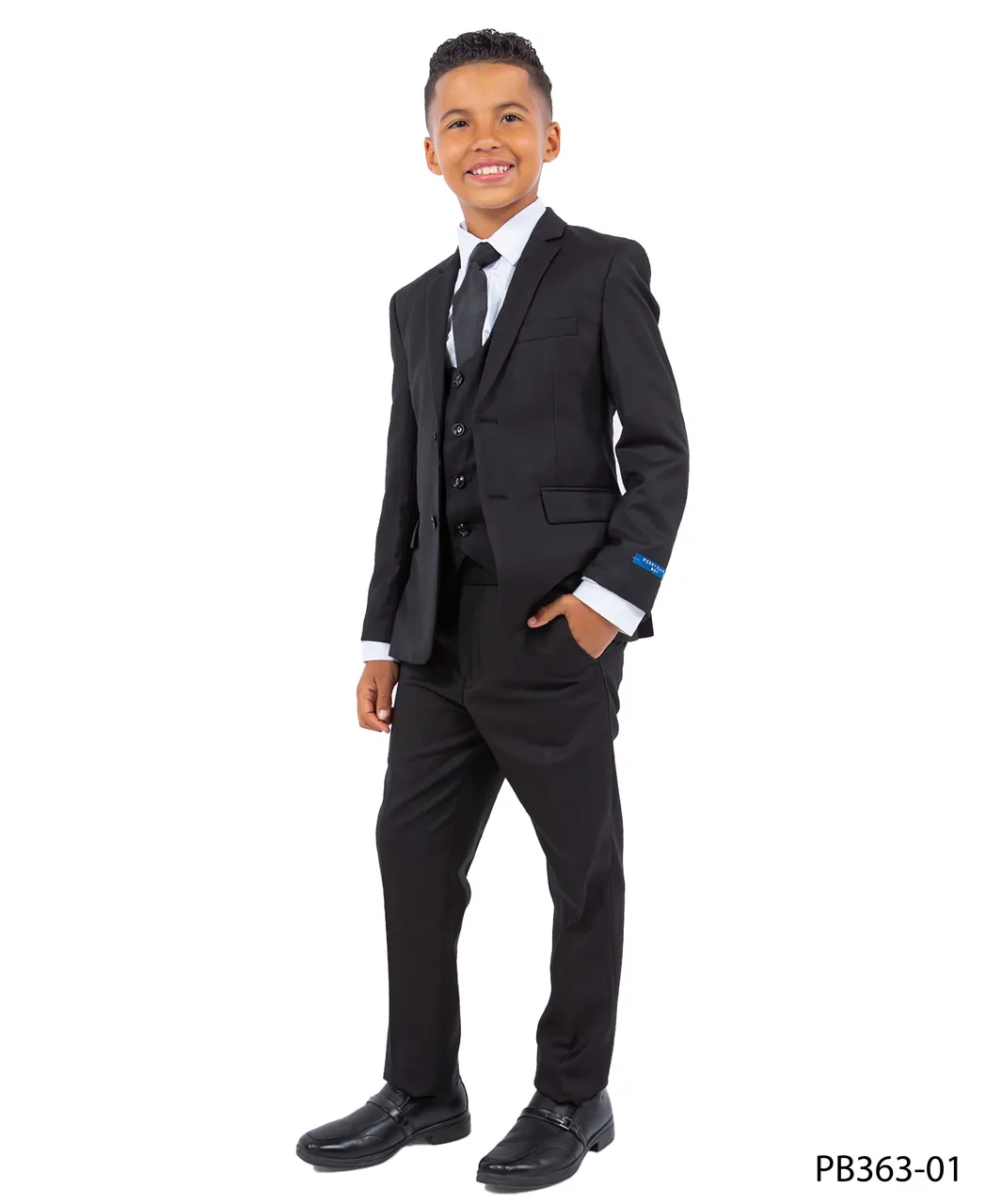 Boy Suit PERRY ELLIS  (PB363-01 BLACK), Color: BLACK, Size: 2