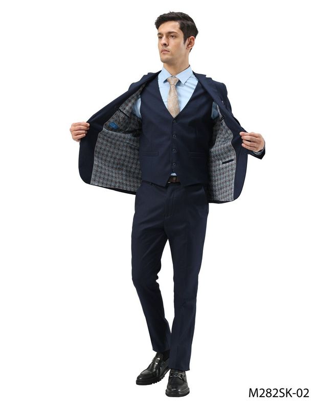 SEAN ALEXANDER 3PC SUIT (M282SK-02)NAVY