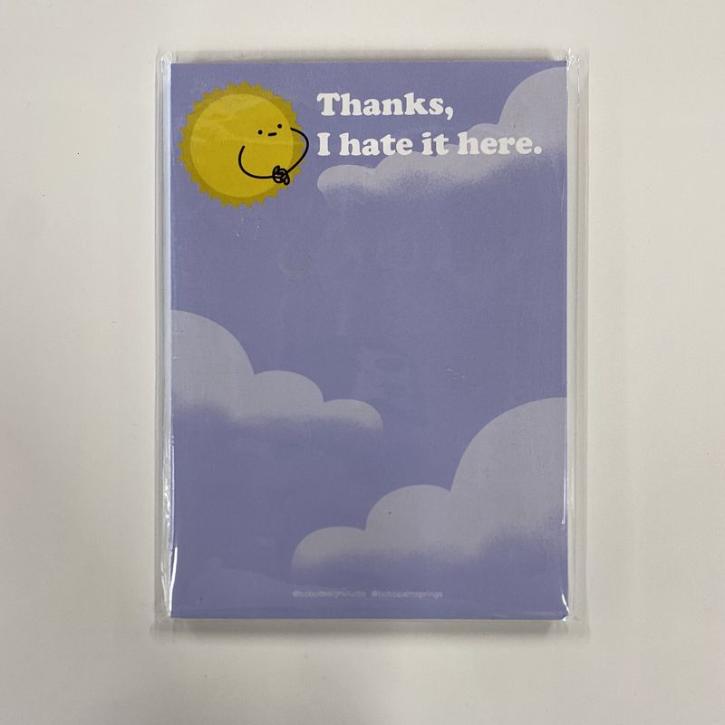 Thanks I Hate it Here Notepad