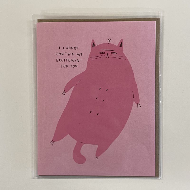 I cannot Contain My Excitement Cat- B+B