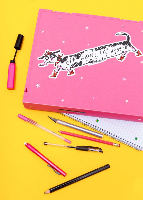 git along dogie bumper sticker