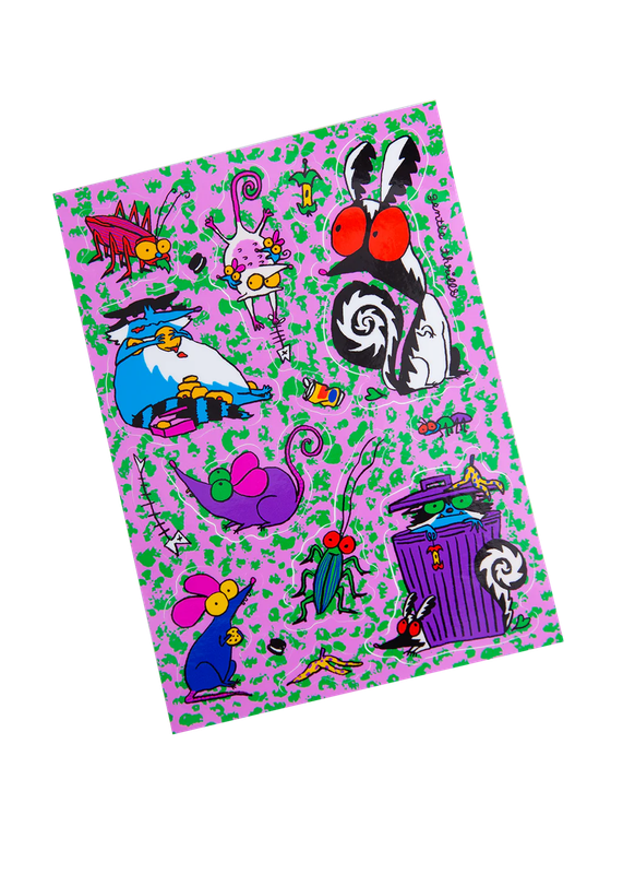 trash day sticker sheet