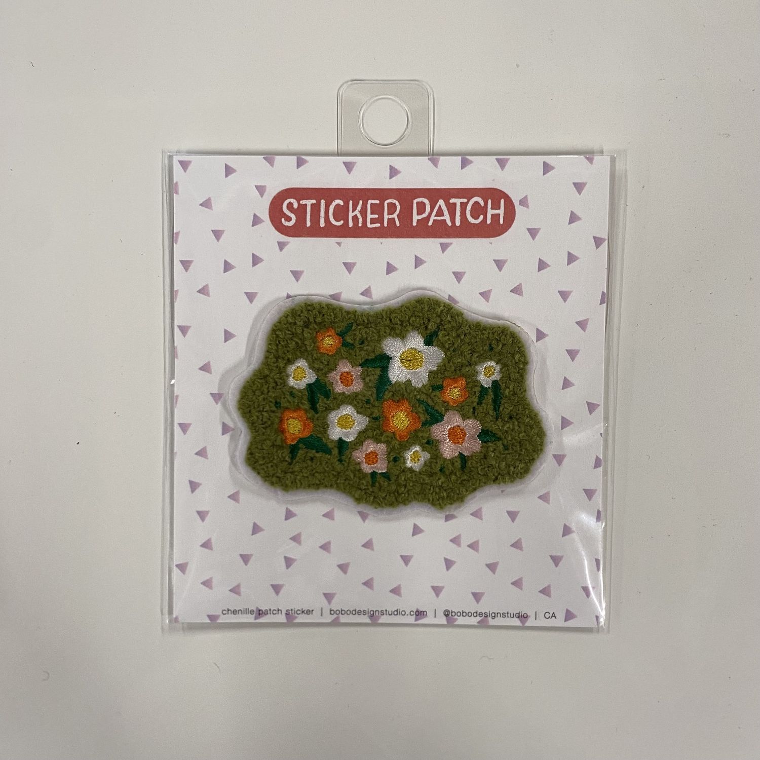 Groovy Flowers - Chenille Woven Sticker Patch