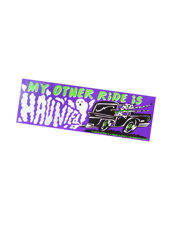 my other ride is haunted bumper sticker