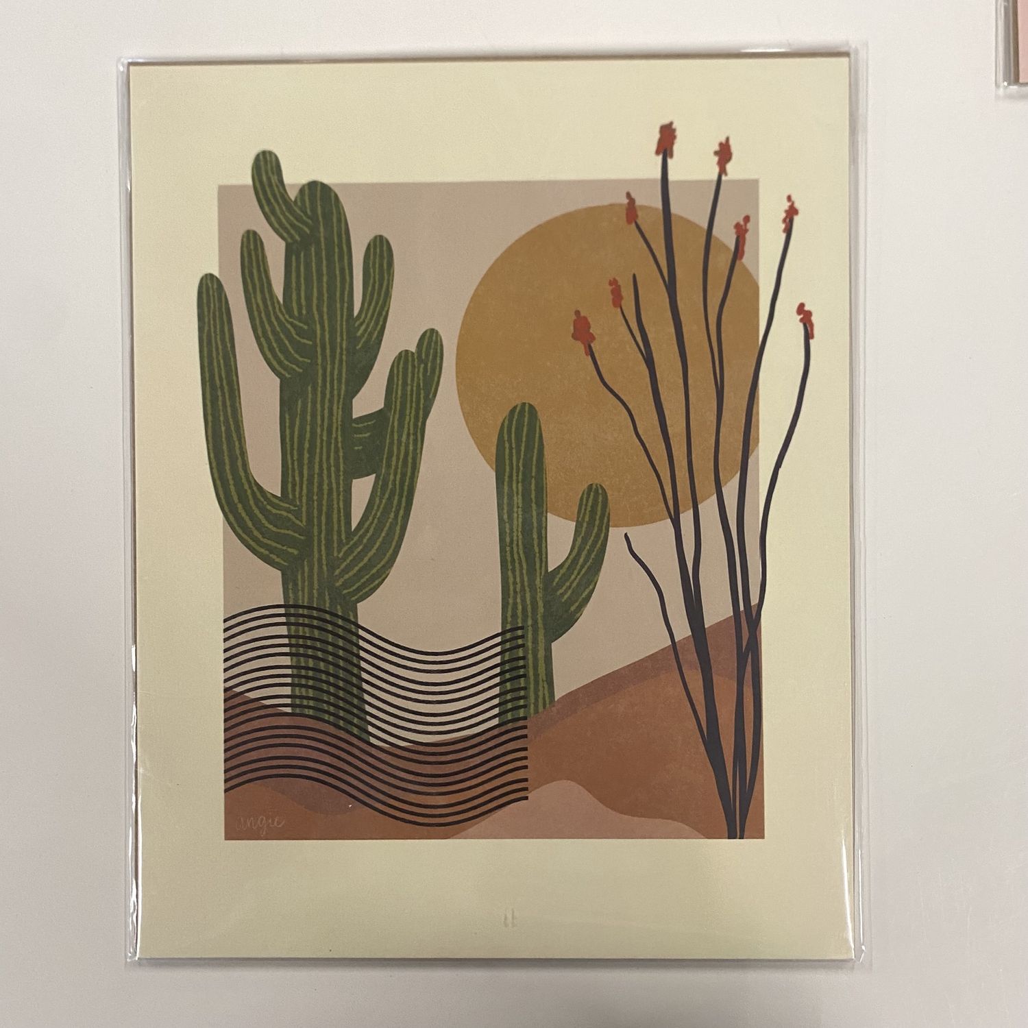 Saguaro Cactus Print, Size: 8x10